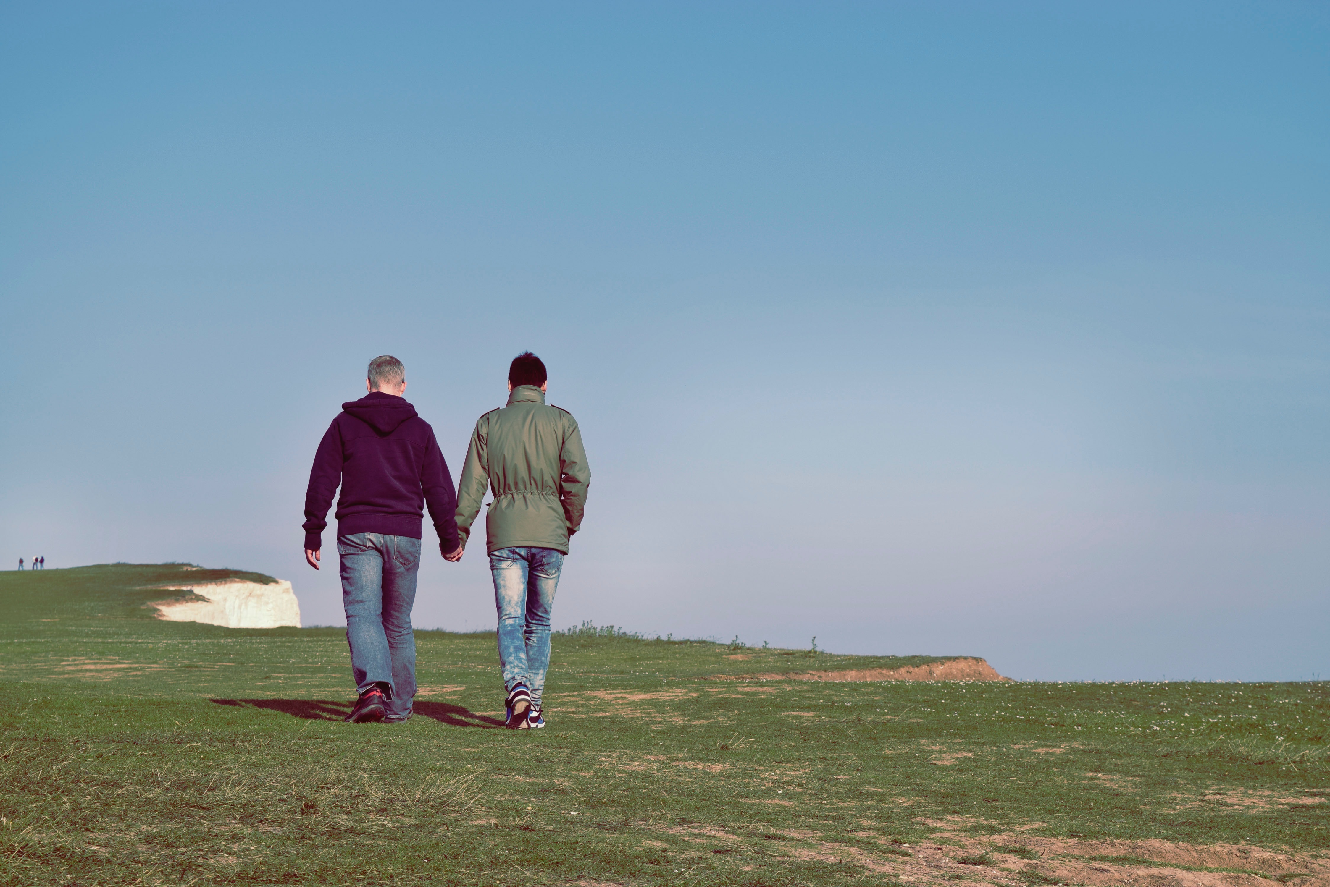 Couple walking hand in hand